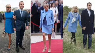 De ce se îmbracă Brigitte Macron mereu în albastru