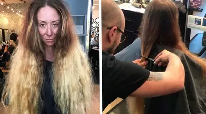 Schimbare dramatică de look pentru o femeie care nu se mai tunsese de 10 ani