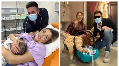 Emily Burghelea a povestit experiența nașterii: „Andrei îmi împingea cu capul în piept”