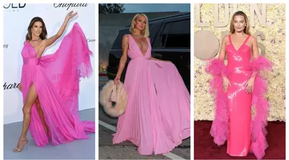Rochia roz, noua senzație din lumea modei. Paris Hilton, Margot Robbie, Alessandra Ambrosio, printre vedetele care au îmbrățișat acest trend