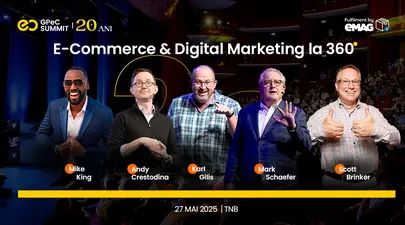 Agenda GPeC SUMMIT 26-27 Mai este publicată: 2 Masterclass-uri, 19 speakeri, Expo și content practic despre tot ce e important în E-Commerce și Digital Marketing