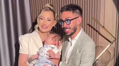 Armin Nicoară și Claudia Puican și-au creștinat fiul. Imagini superbe de la botezul lui Amir Efrem