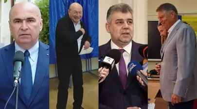 Ilie Bolojan, Traian Băsescu, Klaus Iohannis și Marcel Ciolacu, declarații de la vot. „Vremurile liniștite au apus” / „Astăzi am ales ordinea și nu haosul”