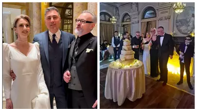Mihai Albu și Elena Nechifor s-au căsătorit religios. Cât costă gențile și pantofii realizați de designer pentru soția și fiica lui
