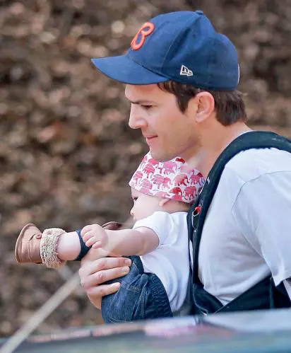 Ashton Kutcher (37) & Wyatt (1)