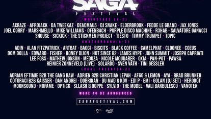 SAGA Festival anunță line-up-ul pentru fiecare zi de festival