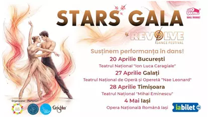 „STARS GALA” aduce balerini de la Teatrul Mariinsky, Dutch National Theater şi Opera Naţională în turneu la Bucureşti, Iaşi, Timişoara şi Galaţi între 20 Aprilie şi 4 Mai