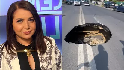 Carmen Șerban, sperietură în trafic după ce a intrat cu mașina într-o groapă de 3 metri, în mijlocul Bucureștiului