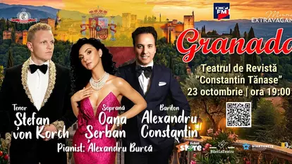 „GRANADA” – cu tenorul ŞTEFAN VON KORCH şi invitaţii - concert incandescent cu influențe spaniole și mexicane, pe scena Teatrului Constantin Tănase pe 23 octombrie