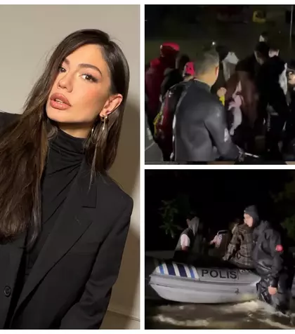 VIDEO Actrița Demet Özdemir și cântărețul Murat Boz AU FOST SALVAȚI din calea inundațiilor. Cei doi au rămas captivi într-o clădire, în timp ce o ploaie torențială a lovit Istanbulul: „Sper ca toată lumea să scape din această catastrofă...”