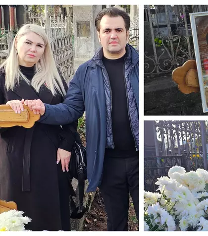 Imagini sfâșietoare de la parastasul de un an al Andreei Cuciuc! Părinții și colegii tinerei sunt îngenunchiați de durere: Igor Cuciuc: „I-am zis așa, stând la crucea ei: Te rugăm, Andreea, să nu ne lași...Viața noastră s-a rupt odată cu plecarea ta”