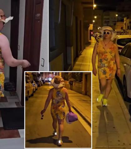 Artistul nostru a ieșit pe stradă în rochie mini, mulată, mândru de felul în care arată: „M-am îmbrăcat ca o zeiță”. Uită-te bine la poze, îl recunoști? Îl știe toată România / FOTO