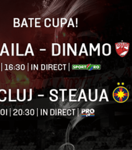 Universitatea Cluj - FC Steaua București se vede la Pro TV