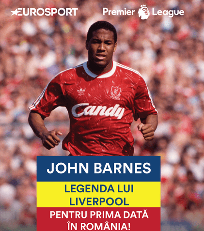 Eurosport îl aduce în România pe John Barnes, jucător emblematic al clubului Liverpool
