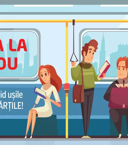Cartea la metrou – invitație la lectură: Atenție, se închid ușile și se deschid cărțile!