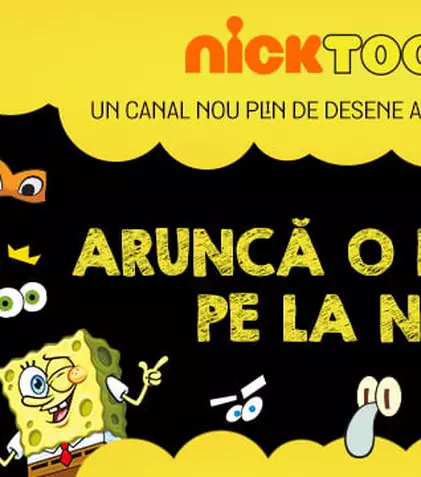 Nickelodeon lansează în România un nou post de televiziune pentru copii: canalul Nicktoons