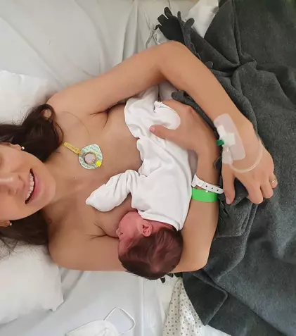 Prima fotografie cu fetița Danei Rogoz, Lia Elena: „Nu pot descrie în cuvinte bucuria”