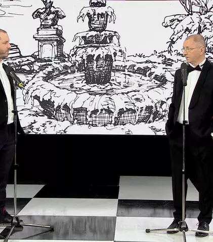 Horaţiu Mălăele şi fiul său, Bogdan, la „Gala Umorului” (TVR 2)