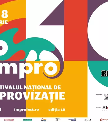 Spectacole în premieră absolută, la Festivalul Național de Improvizație, 15 - 18 septembrie 2022