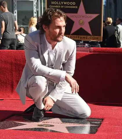 Matthew McConaughey a primit o stea pe Bulevardul Walk of Fame
