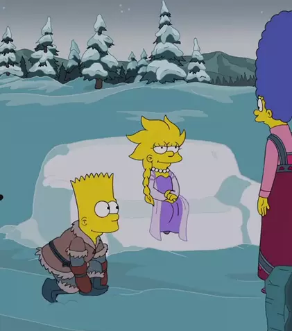 „Familia Simpson”, omagiu pentru „Regatul de gheață”