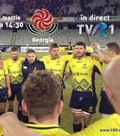 Mâine, TVR 1 transmite în exclusivitate derby-ul România - Georgia la rugby