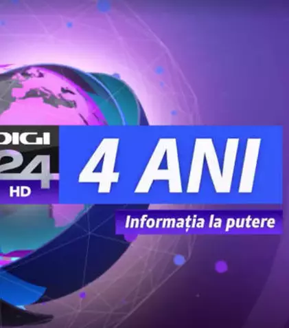 Mâine, 1 martie, Digi 24 împlinește 4 ani