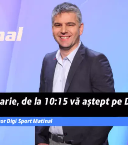 Emisiune nouă la Digi Sport 1, Dan Filoti prezintă “Digi Sport Matinal”