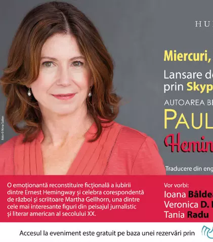 Editura Humanitas lansează miercuri, 13 martie, romanul „Hemingway și cu mine“