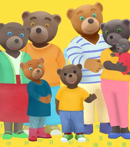 GALERIE FOTO. Din 15 aprilie, canalul de desene animate JimJam difuzează un nou serial, „Micul urs brun”