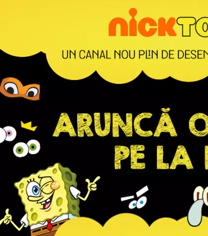 Nickelodeon lansează în România un nou post de televiziune pentru copii: canalul Nicktoons