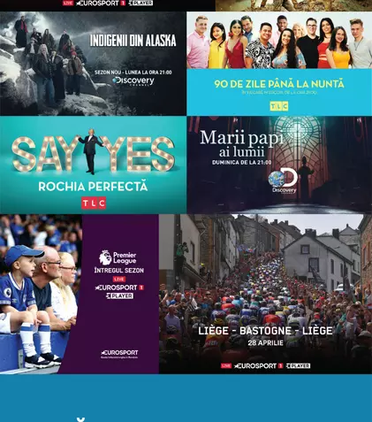 Ce vom putea vedea pe Discovery Channel, TLC, Travel Channel și Eurosport, de Paște și de 1 Mai