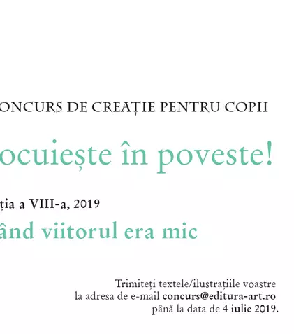 Editura Arthur îi invită pe cei mai mici dintre cititori la concurs! „Locuiește în poveste!” - ediția a VIII-a