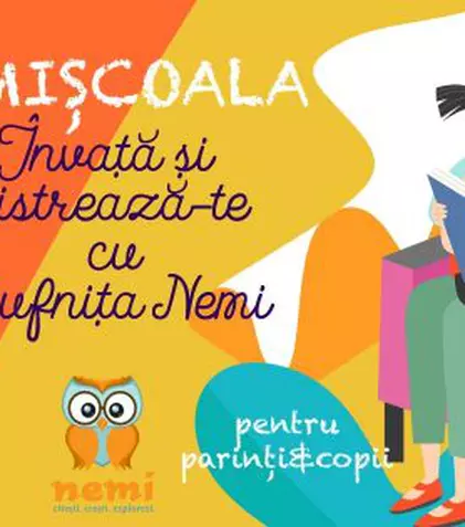 Editura Nemi ne invită la „NemiȘcoala - Lecturi, activități, jocuri cu Bufnița Nemi”