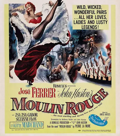Telecinemateca: „Moulin Rouge” (1952), cu Jose Ferrer, Colette Marchand şi Zsa Zsa Gabor, marți, la TVR 1