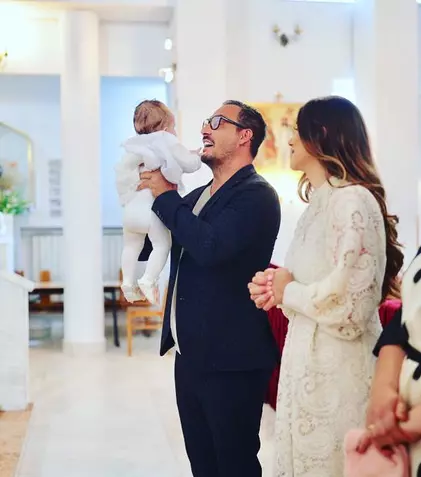 Ștefan Stan și soția lui și-au botezat fetița. Primele imagini de la eveniment