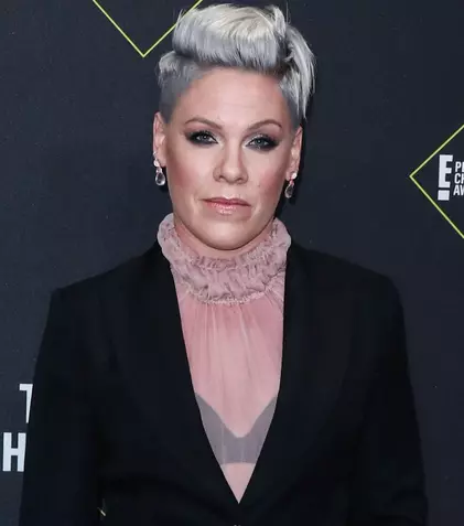 Pink a pozat nud la vârsta de 43 de ani. A fost surprinsă de soțul ei în timp ce făcea „duș în aer liber”