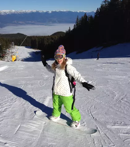Bianca Ioniţă s-a îndrăgostit de pârtiile de schi din Bulgaria