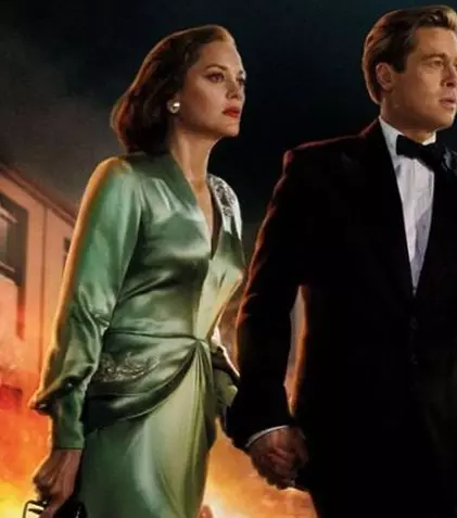 A apărut posterul filmului „Aliatul”, cu Brad Pitt și Marion Cotillard