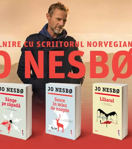 Marți, 7 mai, celebrul scriitor norvegian Jo Nesbø va fi la București, la invitația Editurii Trei