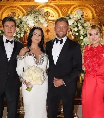 Costin Gheorghe și Maria Cușu s-au căsătorit. Elena Gheorghe, nașă de cununia la nunta fratelui ei. Primele imagini