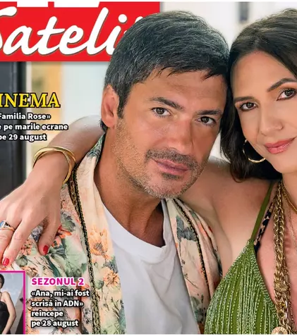 TV Satelit 17/2025, cu Radu Vâlcan și Adela Popescu pe copertă. Program TV complet 22 august – 4 septembrie și cele mai tari noutăți din showbiz, cinema și seriale