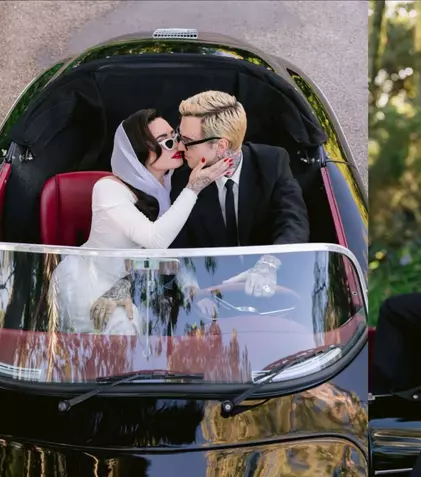 Demi Lovato s-a căsătorit în secret. Artista a purtat două rochii superbe semnate de Vivienne Westwood