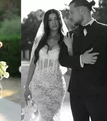 Alina Eremia și Edy Barbu s-au căsătorit după 9 ani de relație. Artista a purtat două rochii de mireasă și a petrecut până în zori