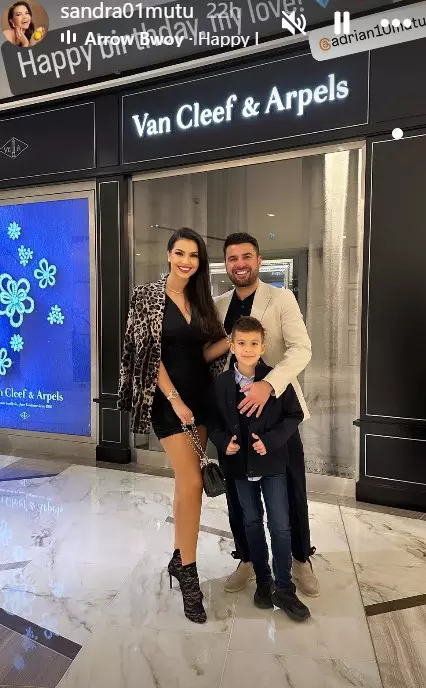 Adrian Mutu, soția lui și fiul lor
