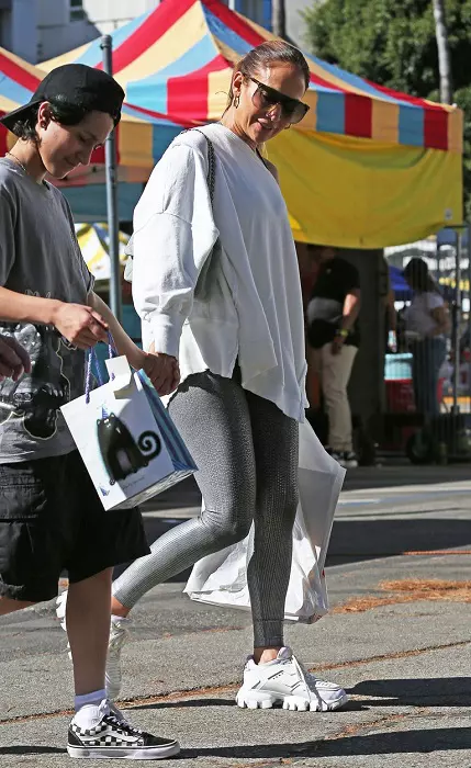Jennifer Lopez and her daughter Emma are seen shopping at a LA flee market