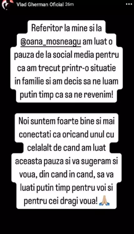 De ce au lipsit Vlad Gherman și Oana Moșneagu din mediul online  (2)