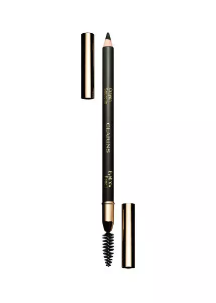 Creion pentru sprâncene, Clarins, Crayon Sourcils, 01 Dark Brown, 64 lei