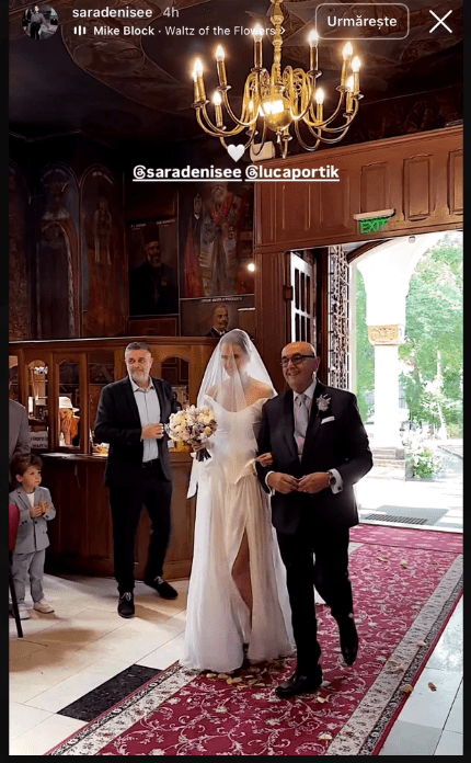 Fiica Adina Buzatu in rochie de mireasa
