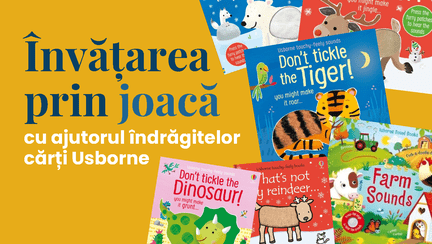 Învățarea prin joacă, cu ajutorul îndrăgitelor cărți Usborne